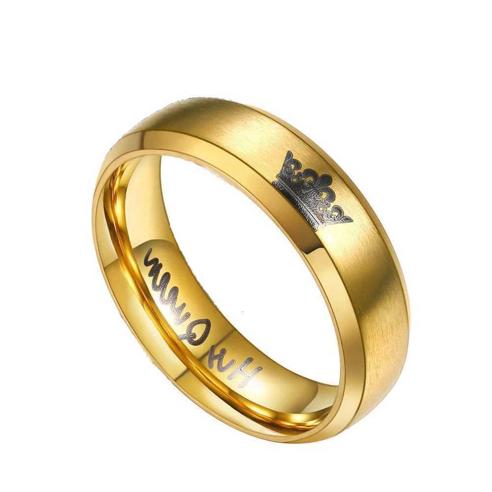 VOJO Fashion Stainless Steel Couple Ring Her King His Queen for Loves Wedding Rings Anniversary Valentines Day Gifts W250819
