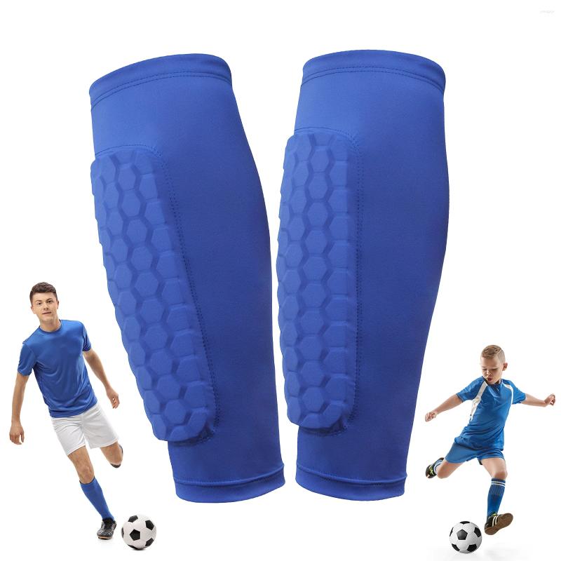 Knee Pads Shin Guards With Honeycomb Football Breathable Lightweight Calf Protective Gear For Kids Youth Adults