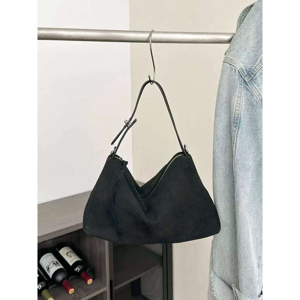 Designer Bags Simple Autumn Winter Colletion Grey Brown Roomy Big Boston Tote Soft Matte Suede Cow Leather Women's Handbag Shoulder Bag Luxury Ba