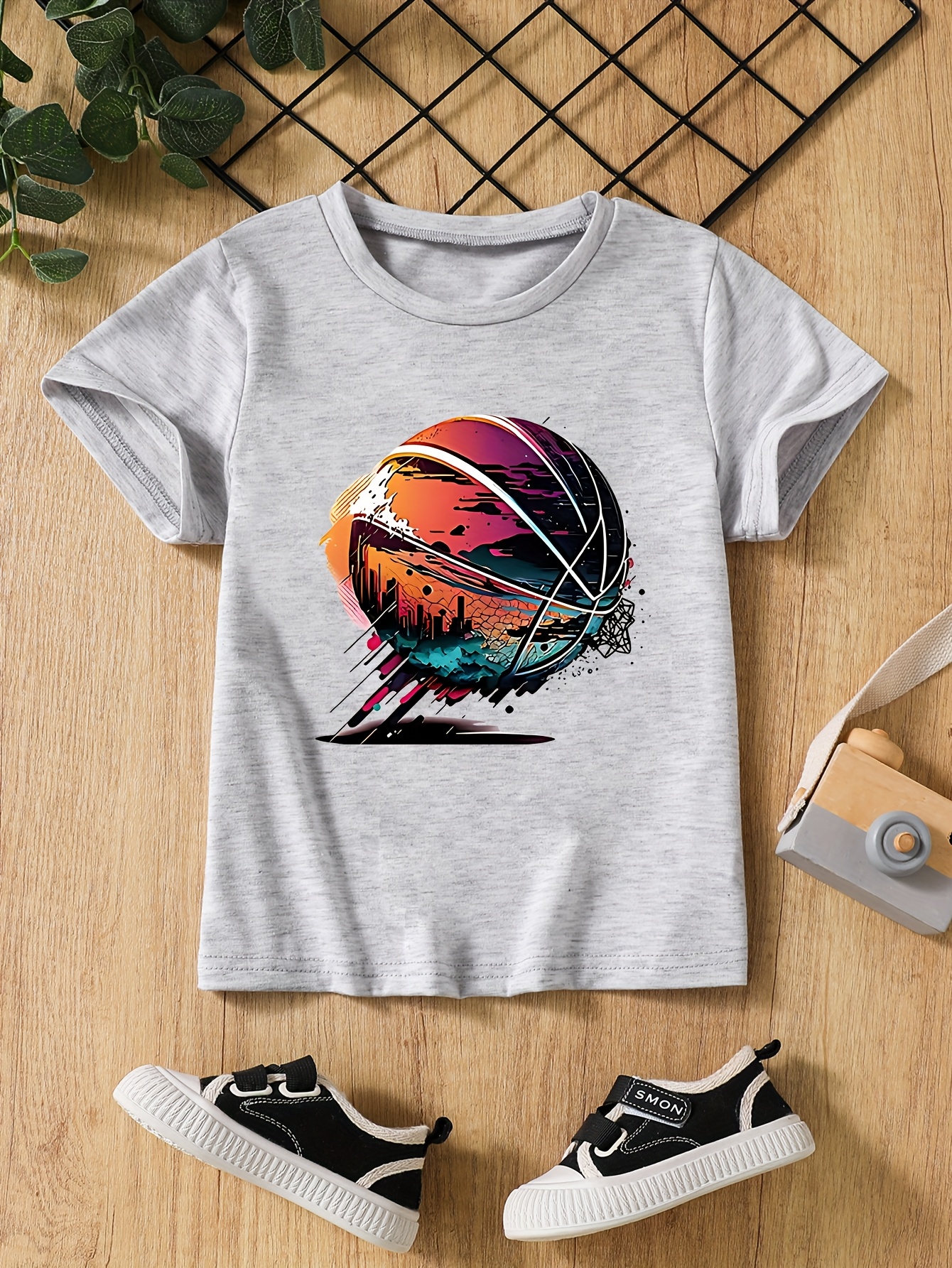 T-shirts Comfort-Fit Boy's Athleticwear Pack Three Matching Shirts Featuring Vibrant Blue Designs