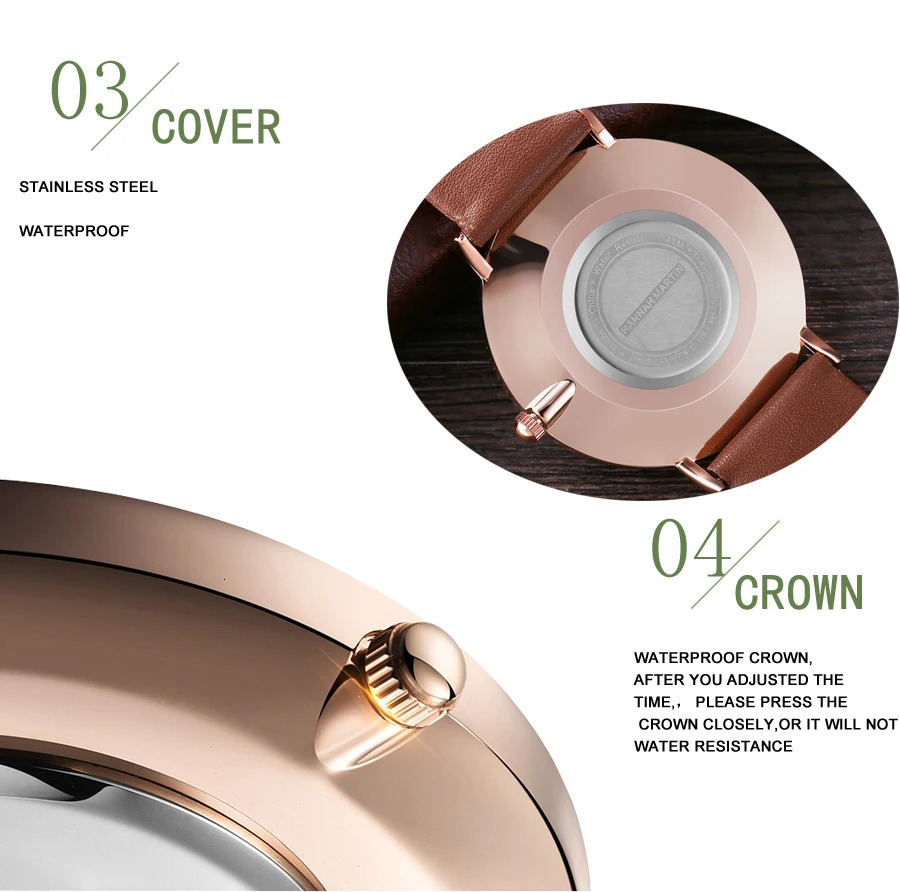 Hannah Martin Japan Quartz Movement Women Fashion Watch Leather Strap Lady Wristwatches Waterproof Clock relogio feminino 250819