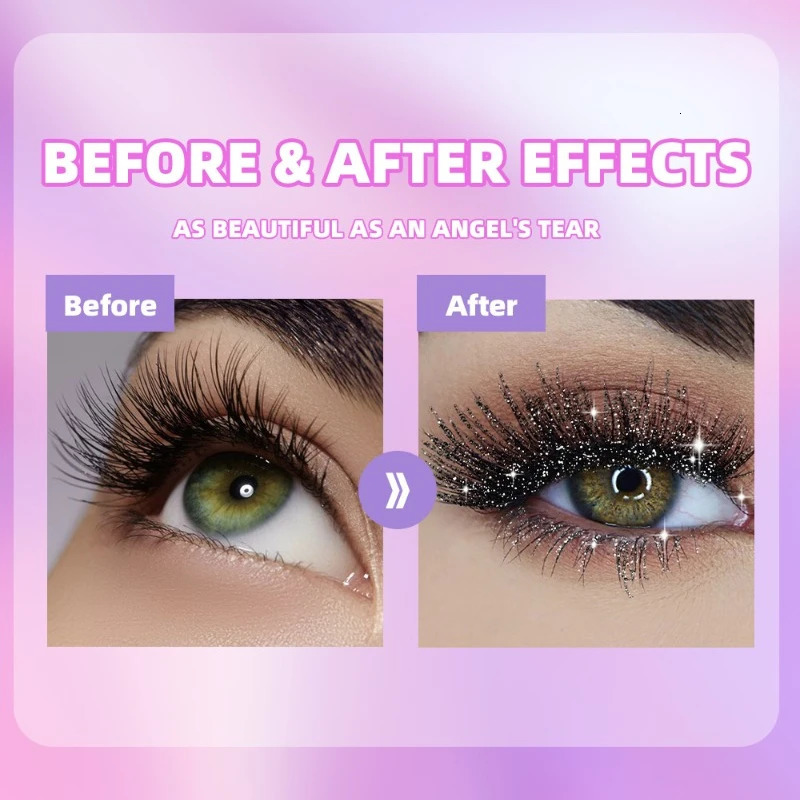 Sparkler Eyelash Cream Shine Broken Diamond Mascara Glitter Sparkling Snowflakes EyeLash Waterproof Mascara Eyelash Styling Tool 250818