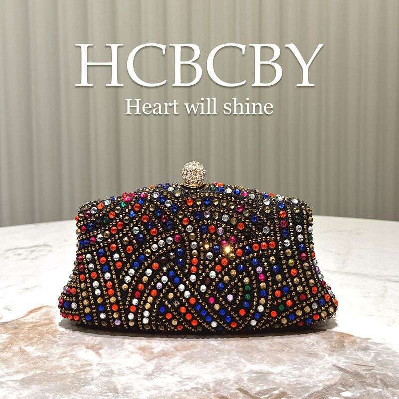 Women's Shiny Rhinestone Bag Can Be Matched With Dresses Evening Bags, Fashionable And Elegant Clutch Bags