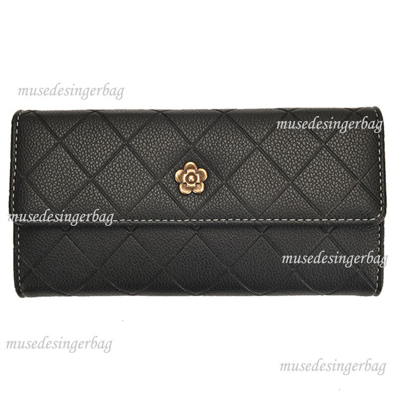 Luxury Brand Designer Purse Camellia Long Wallet For Women 2025 New Korean Style Fashion Coin Purse Large Capacity Fold Clutch For Women
