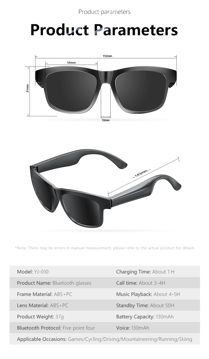 High-tech intelligent Bluetooth translation glasses, future intelligence, lightweight design, comfortable wearing life, outdoor riding, sports running