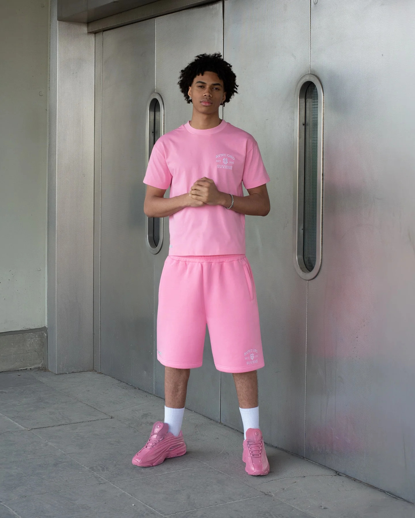 SUVENE Summer Harajuku Casual Shorts T-shirt Cotton Sportswear Two Piece Set Pocket Zipper Sports Short Sleeve Tracksuit 250819