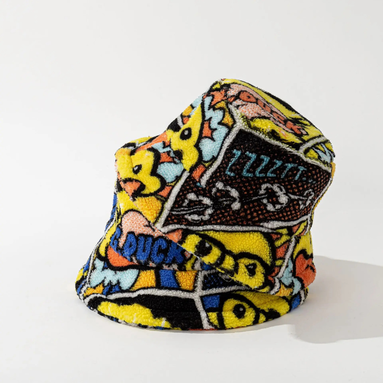 Unisex Bucket Hat Striped Women Men Fishing Fisherman Hat Autumn Winter Faux Fur Wool Outdoor Warm Panama Cap 250819