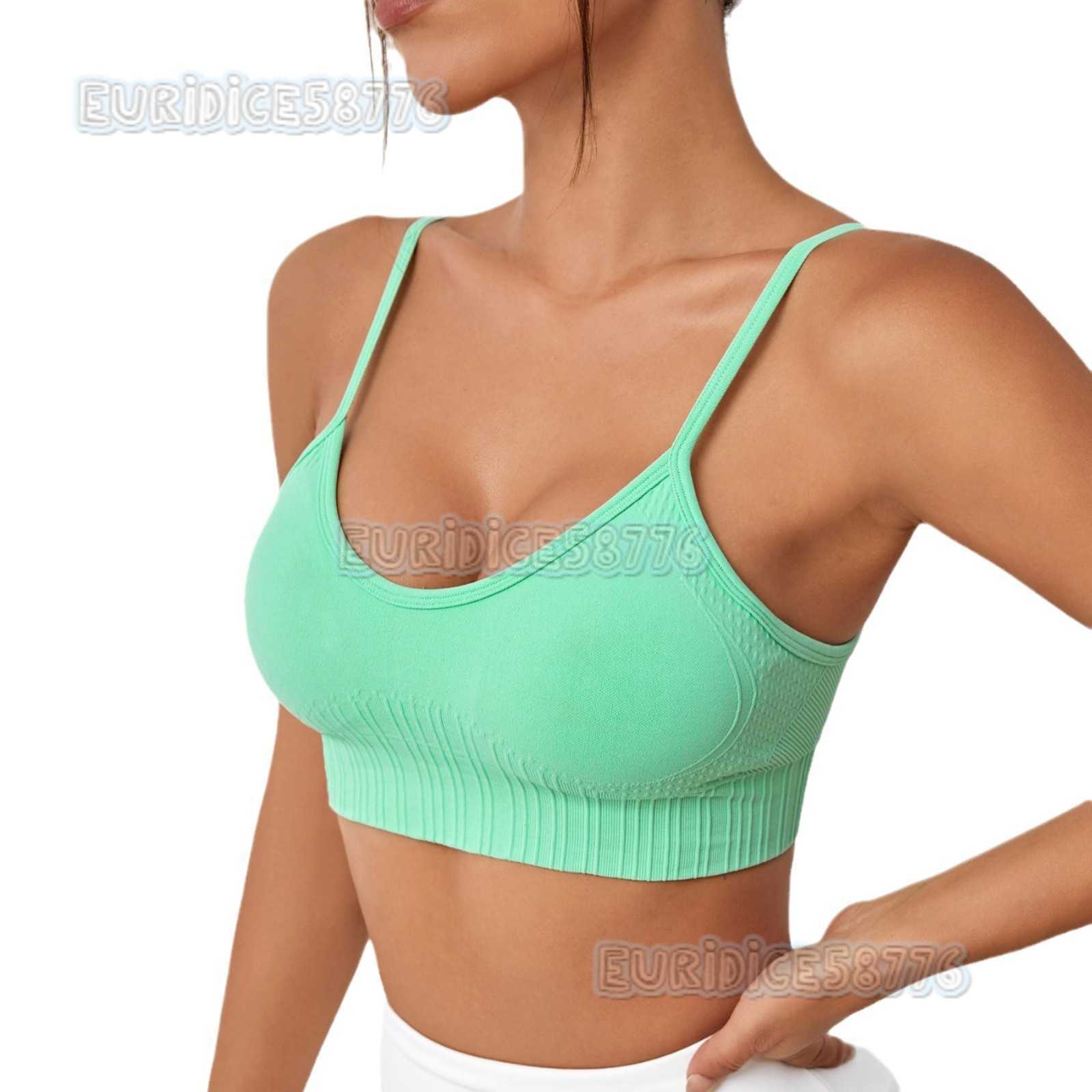 Seamless Strap Yoga Back High-strength Shockproof Sports Bra High Elasticity Push-up Underwear Fitness Wear H250819