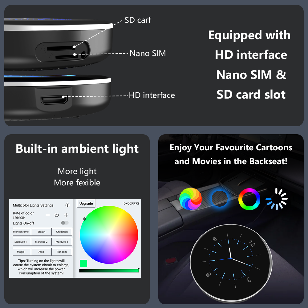 Kowankit Wireless Carplay Android Auto AI Box, Plug & Play Fits Cars, 2in1 Android 13 8+128G Car Play Adapter, QCM6225, No Delay, USB-Powered, Battery