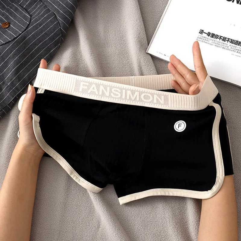 2PCS New Simple Mens Retro Pure Cotton Comfortable And Breathable Sport Underwear For Men Fashion Boxers Panties W250819