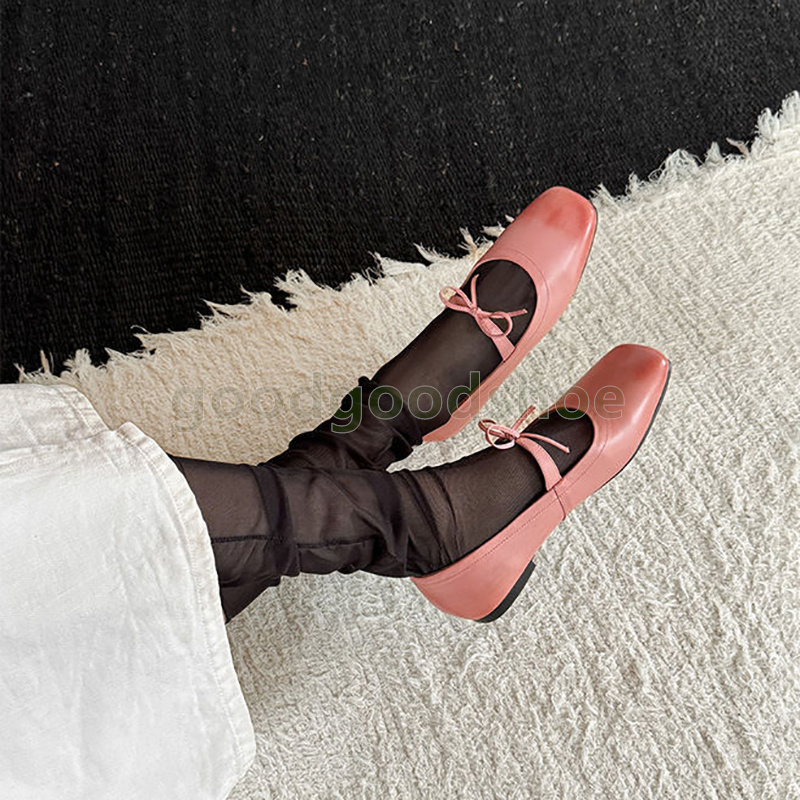 mary jane designer shoes ballet flats heels loafers womens pink green comfort elegant bowknot women shallow mouth single shoes size 35-40