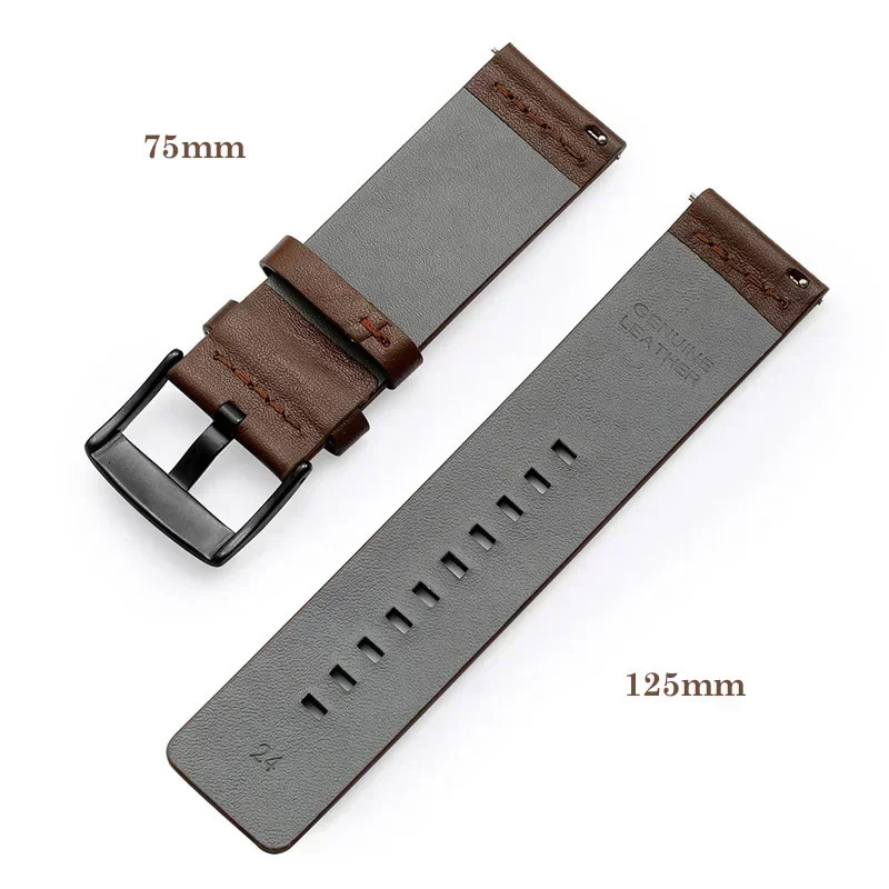 20mm 22mm Watch band Quick release Leather Strap for Galaxy Watch 3 Active2 40 44mm watch gt 2 WatchBand 18 24mm 250818