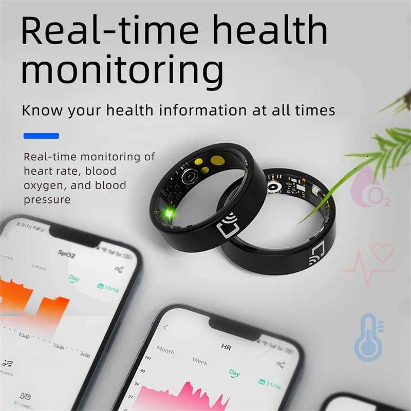 Visiovoy Smart Ring with NFC for Men and Women You Health and Sleep Monitor 5ATM Water Resistant Multi-Sport Mode W250819