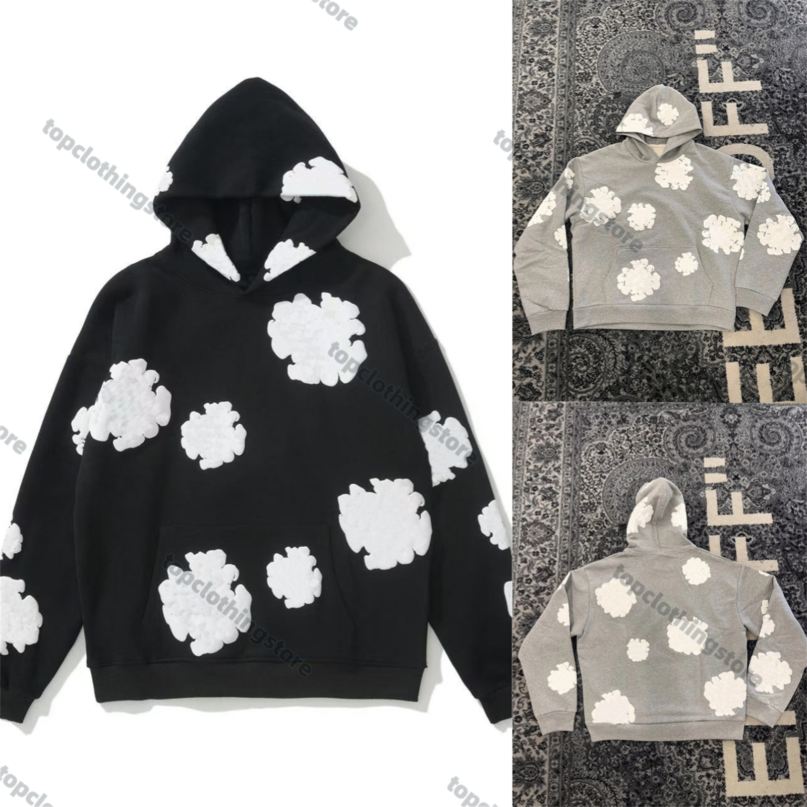 5A Designer Hoodie Mens Tracksuits the Cotton Wreath Sweatshirt Unisex essential Oversized denim hoodie Design Hoody Fashion Hip Hop couples Hoody S-XL