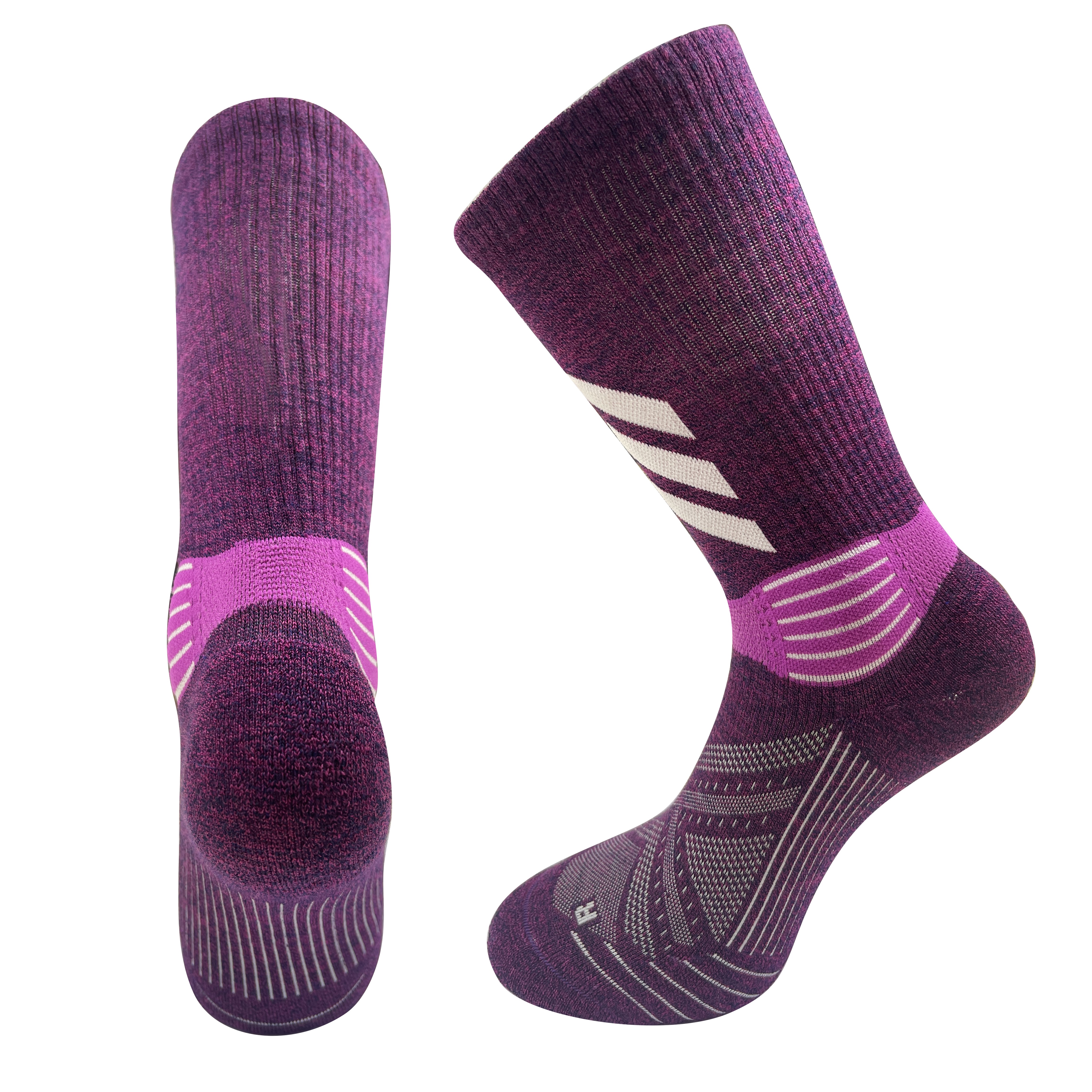 Chaussettes de ski en laine mérinos pour femmes professionnelles pour activités de plein air épaisses et chaudes adaptées au ski snowboard et aux
