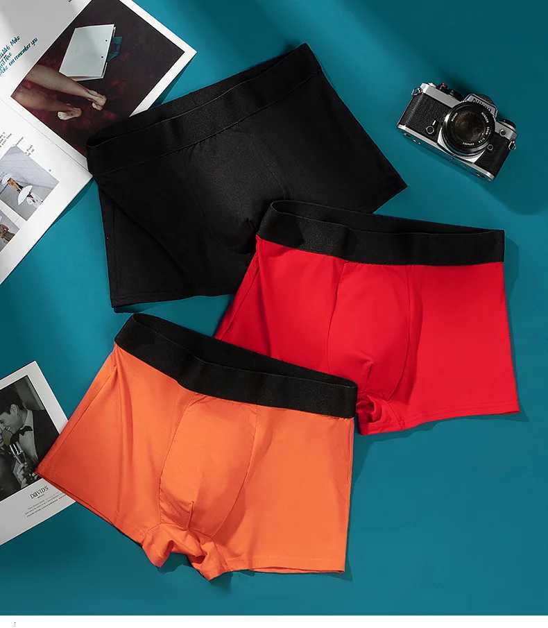 Men Boxer Mens Underwear Breathable Sexy Male Boxer Solid Underpants Comfortable Underwear Mens Boxers Hot L-3XL W250819
