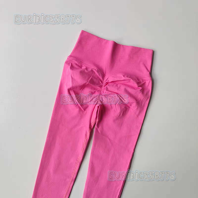 Seamless High Waisted Yoga Pants Hip Lifting Fitness Pants Beautiful Hip Pants Quick Drying Breathable Training Peach Compression Tight Sports Pants H