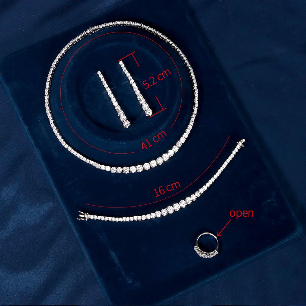 JEWEL 4pcs Bridal Cubic Zirconia Jewelry Sets For Women Party Dubai Nigeria CZ Crystal Wedding Jewelry Sets 250818