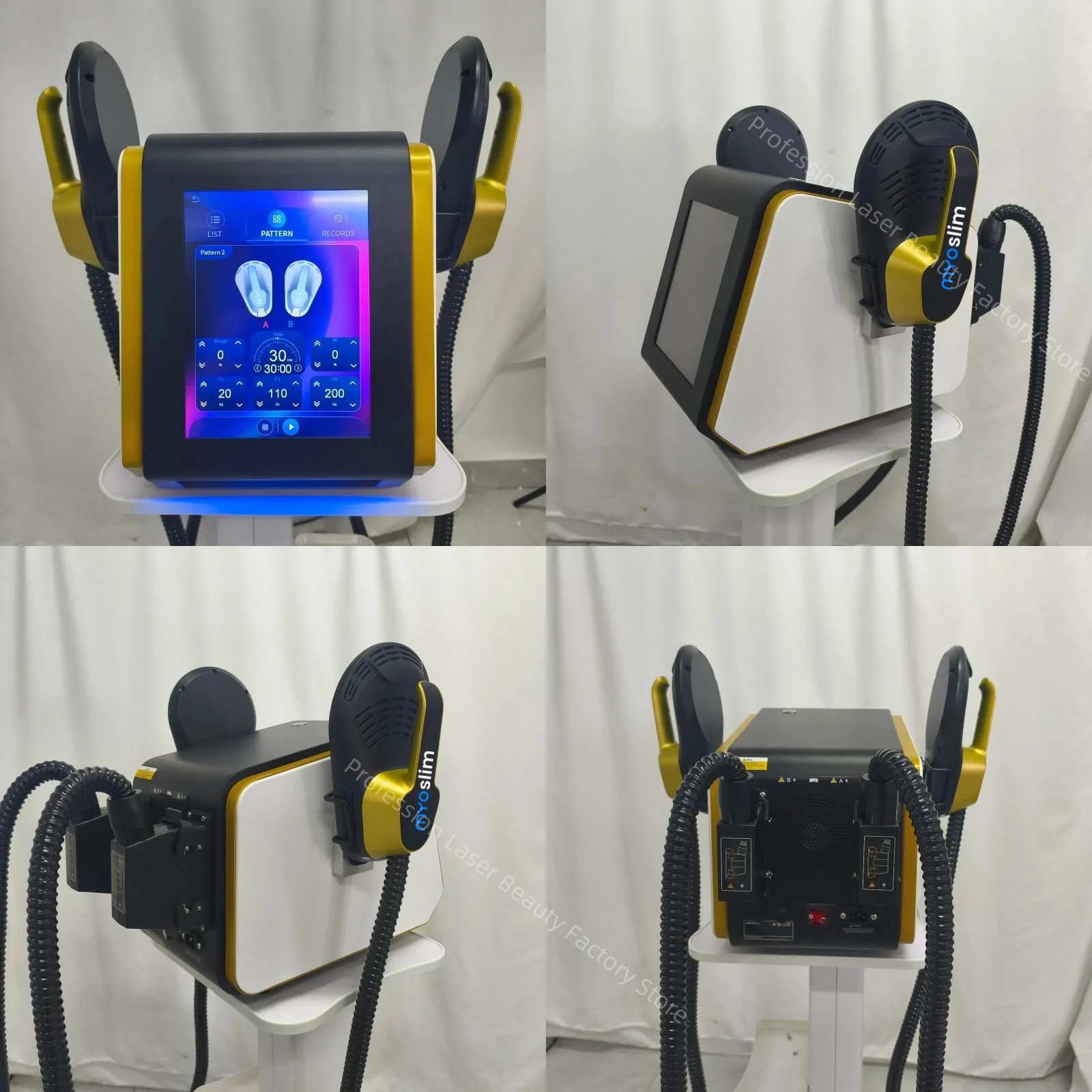 Portable EMS Body Sculpting Machine 6500W MYOSlim HI-emt Fat Reduction Tighten Skin and Build Abs Non-Invasive Slimming Equipment