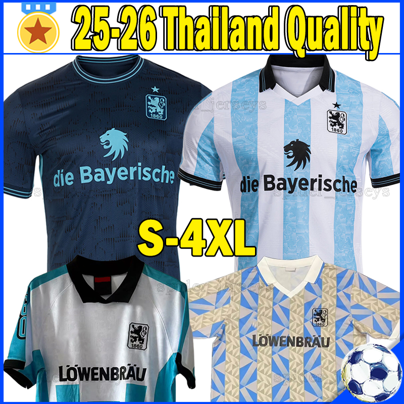 XXXL 4XL 25 26 TSV 1860 MunchenS Soccer Jerseys Retro1992 96 NIEDERLECHNER HAUGEN STEINKOTTER CHRISTIANSEN 2025 2026 WOLFRAM JACOBSEN VERLAAT football Men shirt