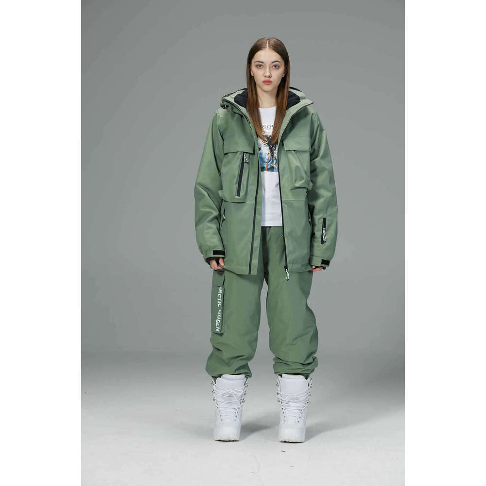 Men's And Women's Snowboard Double Board Loose Warm Ski Suit