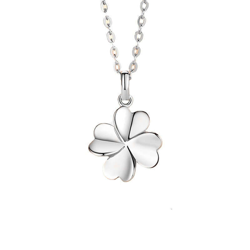 DHpet Lucky Four-Leaf Clover Necklace Women Fashionable Elegant Collarbone Chain Gift for Girlfriend Birthday Fresh Flower Pendant
