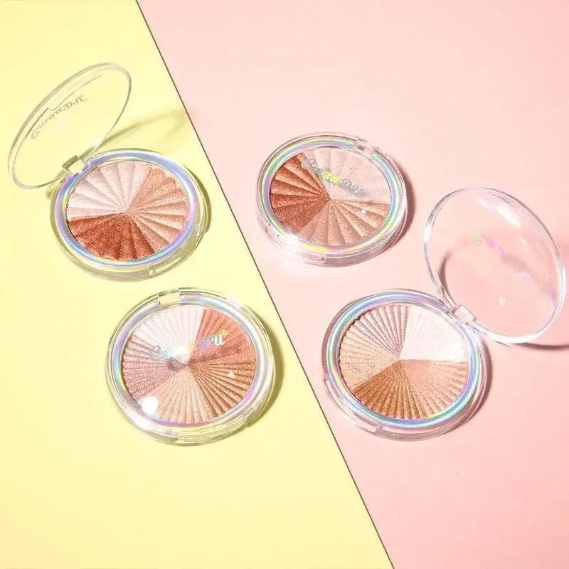 Shimmery Diamond Highlighter Powder Palette 5 Colors Long Lasting Contouring Brightening Easy Apply Makeup 250811