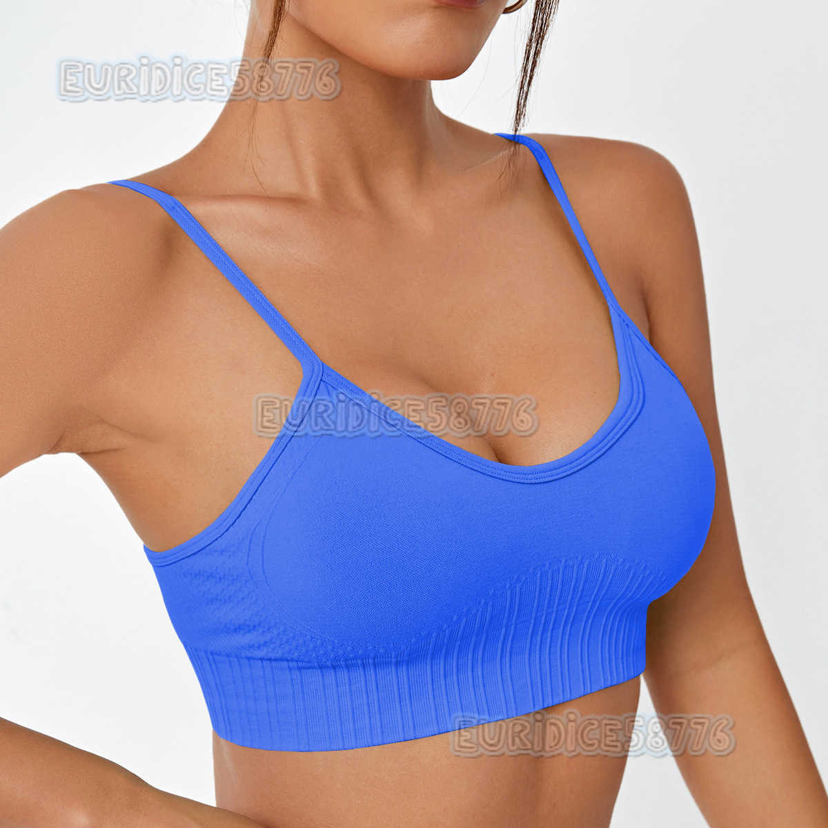 Seamless Strap Yoga Back High-strength Shockproof Sports Bra High Elasticity Push-up Underwear Fitness Wear H250819