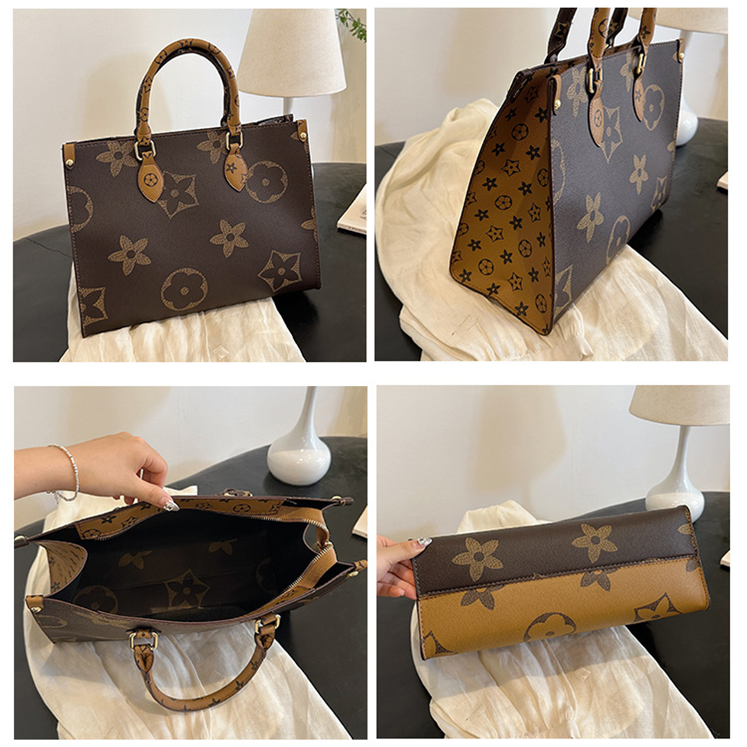 Shoulder bag luxury bag makeup bag crossbody designer bag 2025 women's casual handbag designer bag chain print large capacity