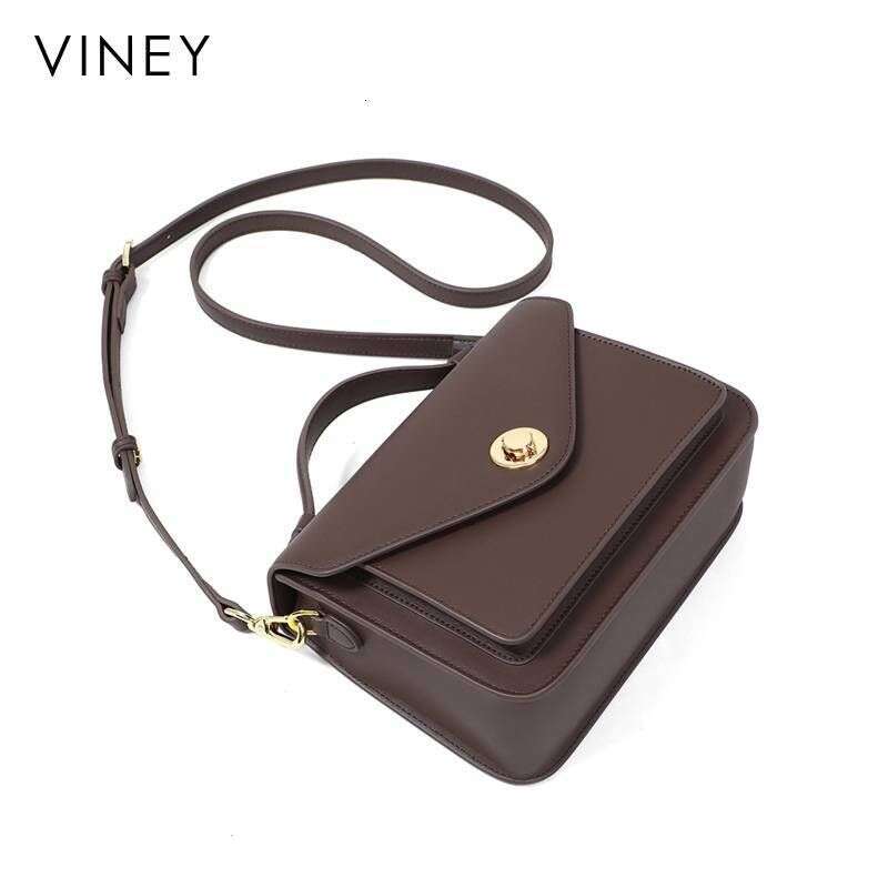 VINEY Women 2025 New Women's Messenger Genuine Leather Commuter Bag High-end Versatile Shoulder Handbag