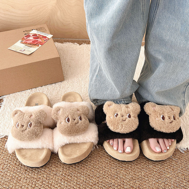 Free delivery designer Women cotton mop Comfortable woolen slippers for indoor and outdoor use soft and comfortable plush slippers