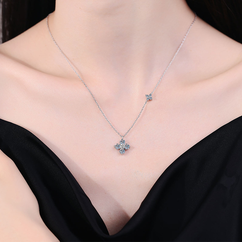 necklace, luxury designer moissanite pendant jewelry, link chain jewelry moissanite jewelry for women, 925 sterling silver moissanite necklace, zircon