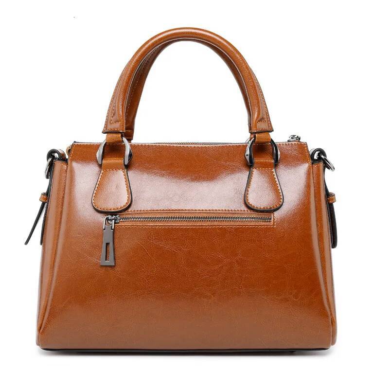 Genuine Leather Handbag Shoulder Bag 2025 New Fashion Large Capacity Commuter Cowhide Women's Crossbody Bag