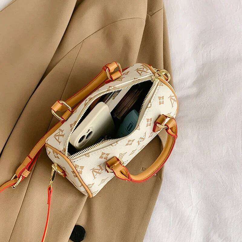 Fashionable Leather Tote With Letter - Vintage Crossbody Purse For Women, Trendy Paris Designer Shopper Bag Large