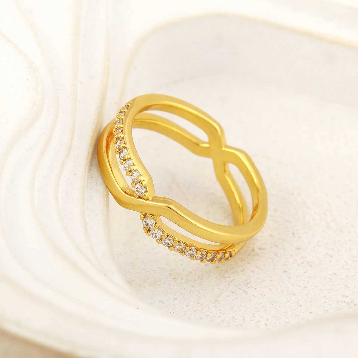 AIBEF Hot Sale CZ Crystal Ring For Women Girls Fashion Engagement Wedding Band High Quality Copper Charm Finger Jewelry W250819