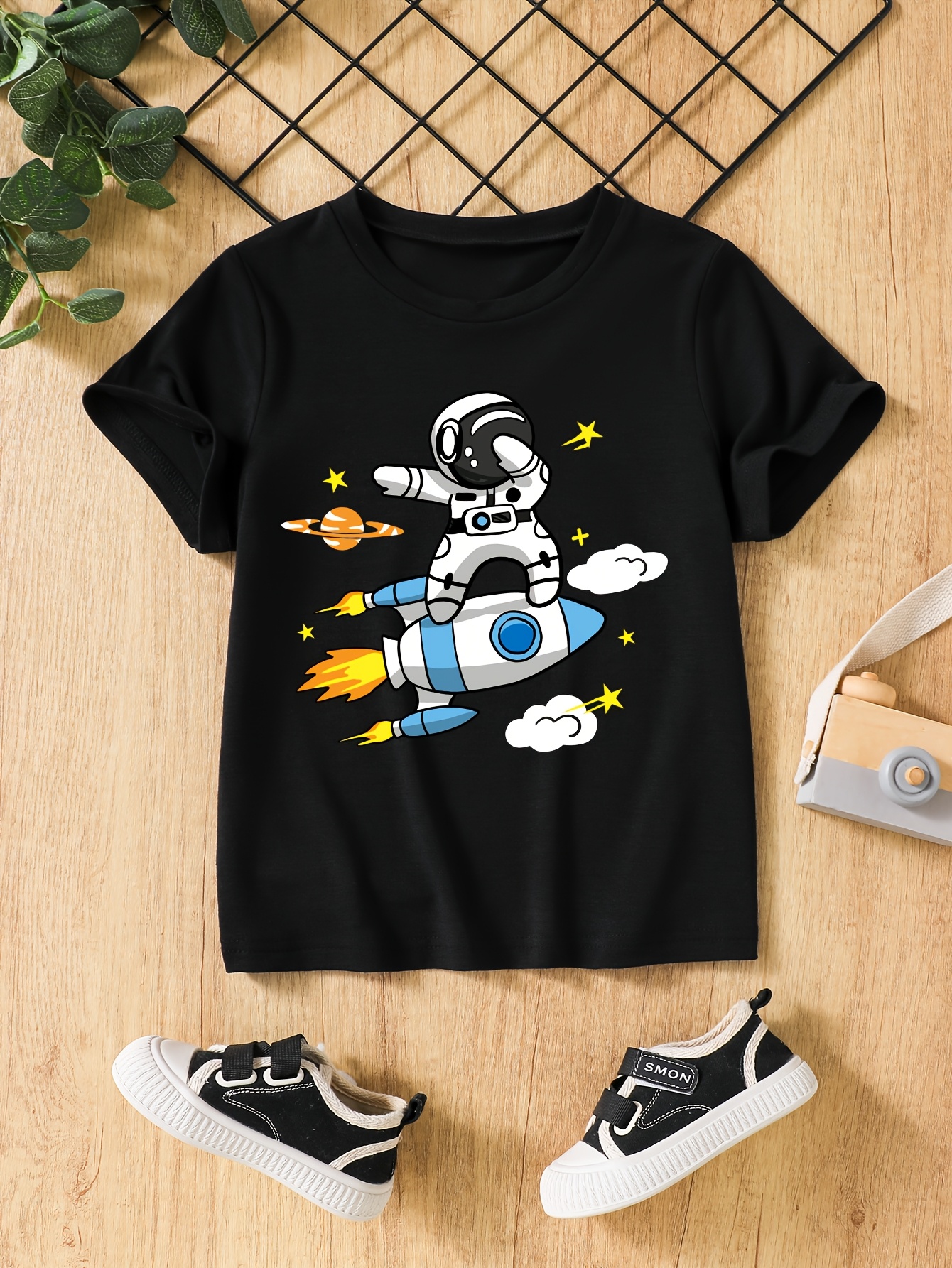 T-shirts Astronaut Graphic Boys Clothing Ensemble: Pack Includes Comfort-Fit Shirts
