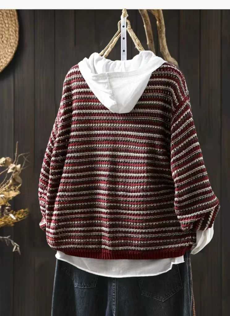 Knitted Sweater For Women Autumn Winter 2025 New Jacket Knitted Versatile Loose Simple Casual Long-sleeve Top Cardigan XJ250819