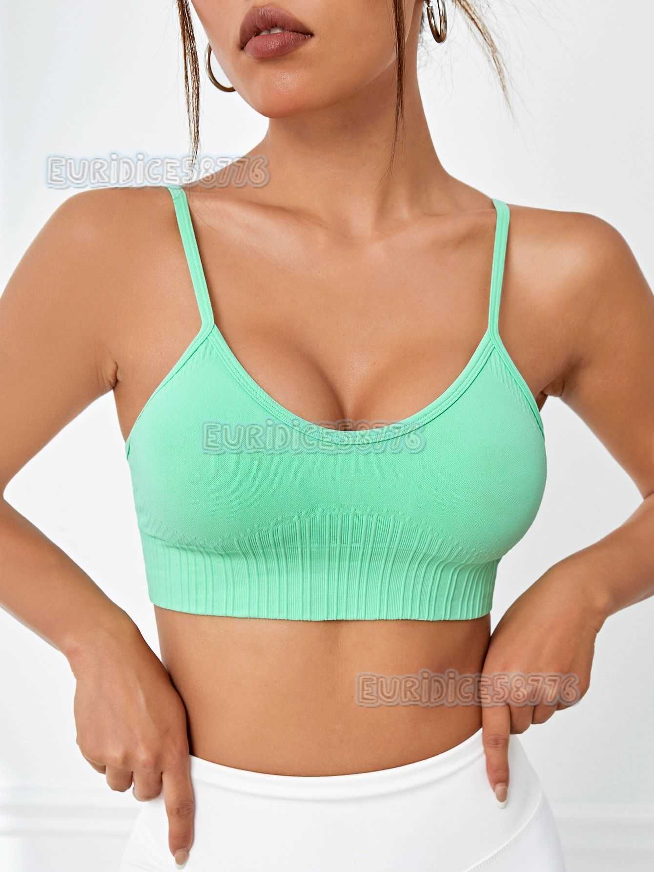 Seamless Strap Yoga Back High-strength Shockproof Sports Bra High Elasticity Push-up Underwear Fitness Wear H250819