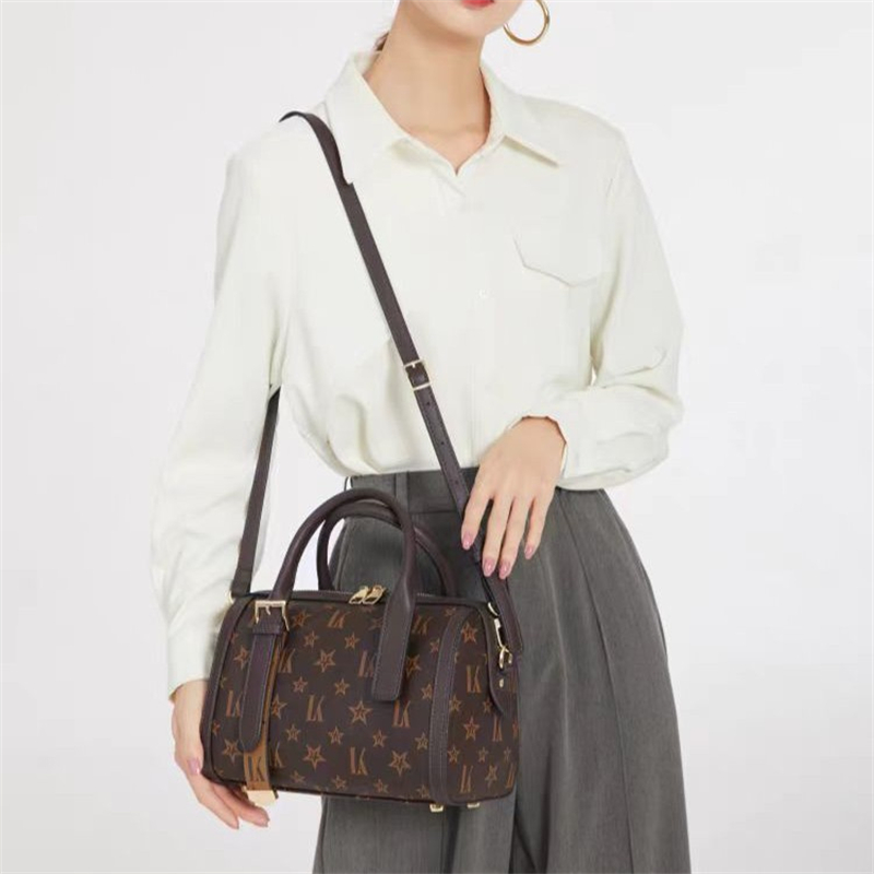 LORDLY KNACK designer bag light luxury genuine leather boston bag casual large capacity high-quality vintage handbag for woman