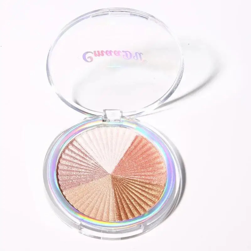 Shimmery Diamond Highlighter Powder Palette 5 Colors Long Lasting Contouring Brightening Easy Apply Makeup 250811