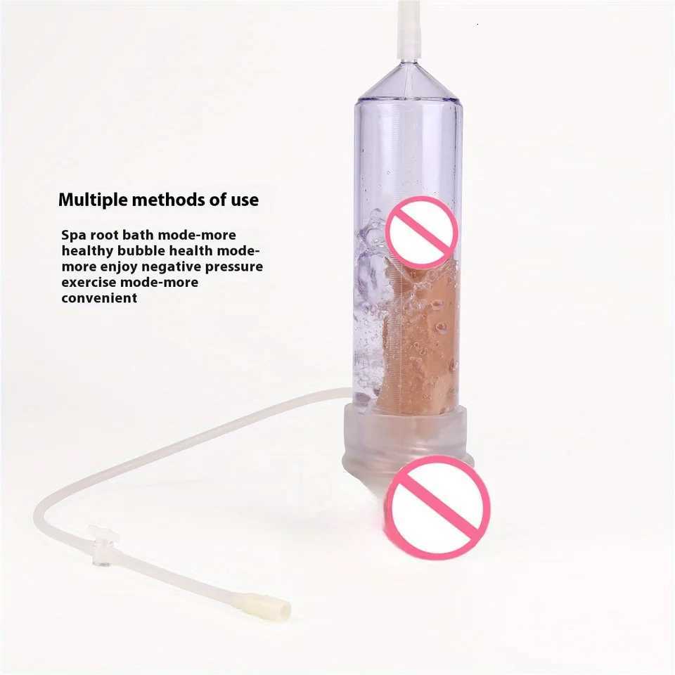 Male Penis Pump for Water Bath Training Manual Enlarger Extender Vacuum Erection Pump Adult Male Sex Toys Long-lasting XJ250819