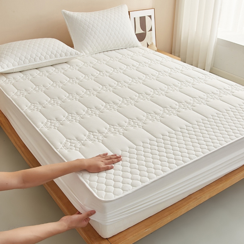 Shengmian Home Textiles 2025 New Model Class A Washed Cotton Bed Sheet Series Customizable Size Waterproof Floral - White