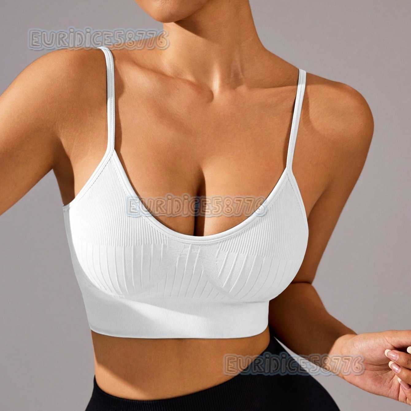 Backless Strap Yoga High-strength Shockproof Sports Bra High Elasticity Push-up Underwear Fitness Wear H250819