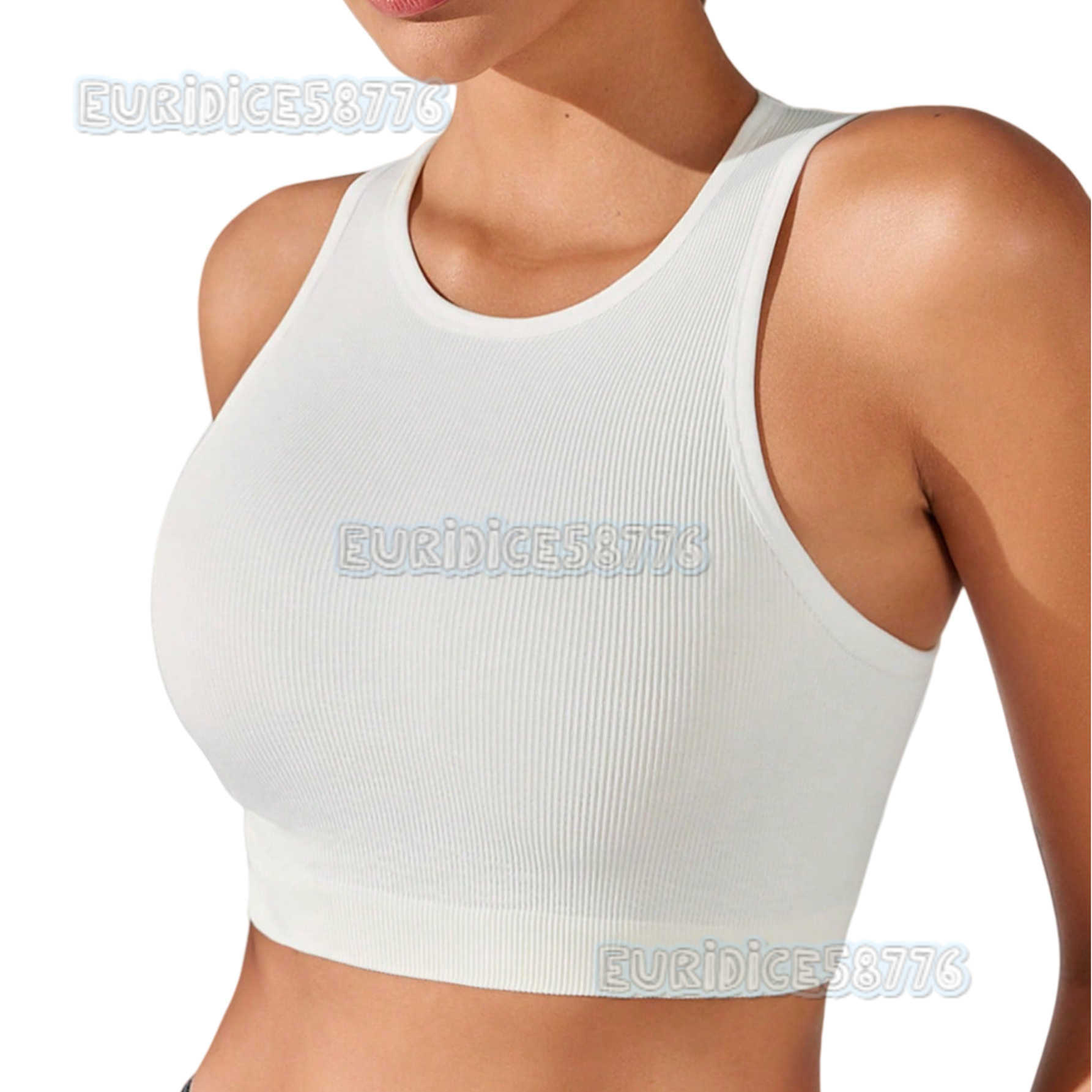Yoga Wear Running Yoga Vest Elastic Quick-drying Sweat-absorbent Cover Up Without Chest Pad Fitness Top Women H250819