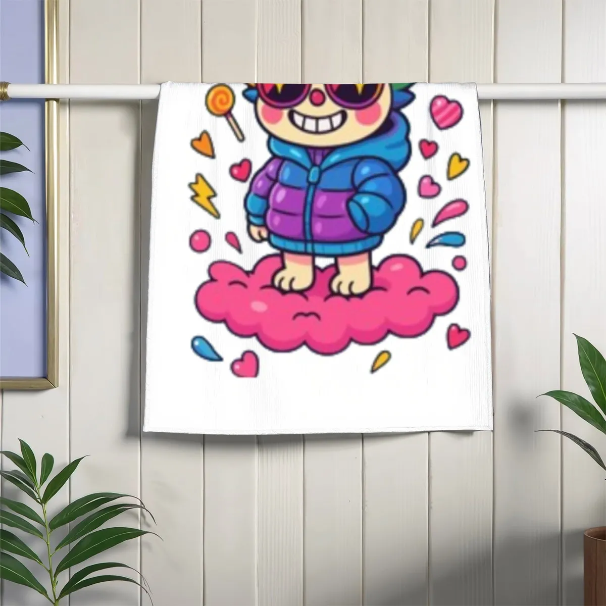 DHgatepod Premium Microfiber Polyester Towel - Ultra Soft 300GSM Quick Dry Beach Towel with Fade-Resistant Print