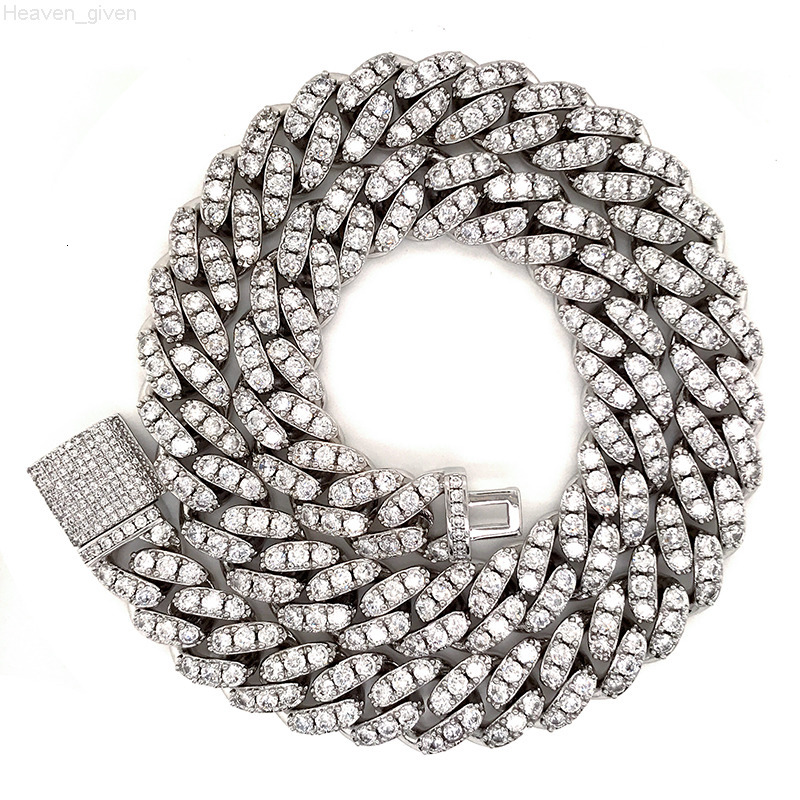 15MM 2020 Hip Hop Jewelry Iced Out Miami CZ Cuban Link Gold Chain Necklace Design for Men