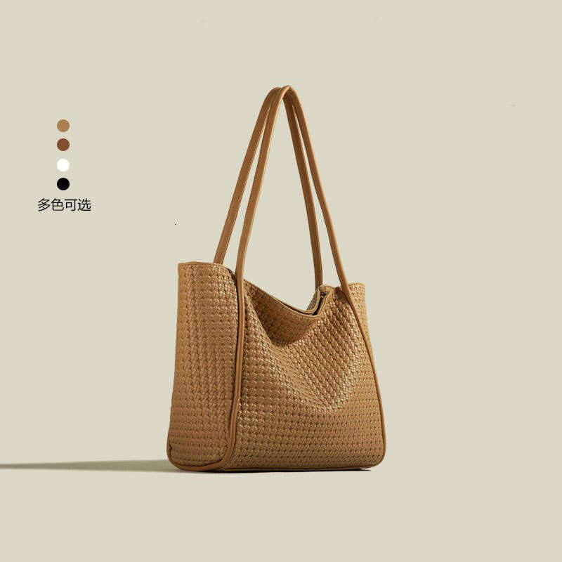 2025 Designer Spring Bags and Summer New Large Capacity Women's Fashion Simple Shoulder Texture Class Commuting Tote Bag