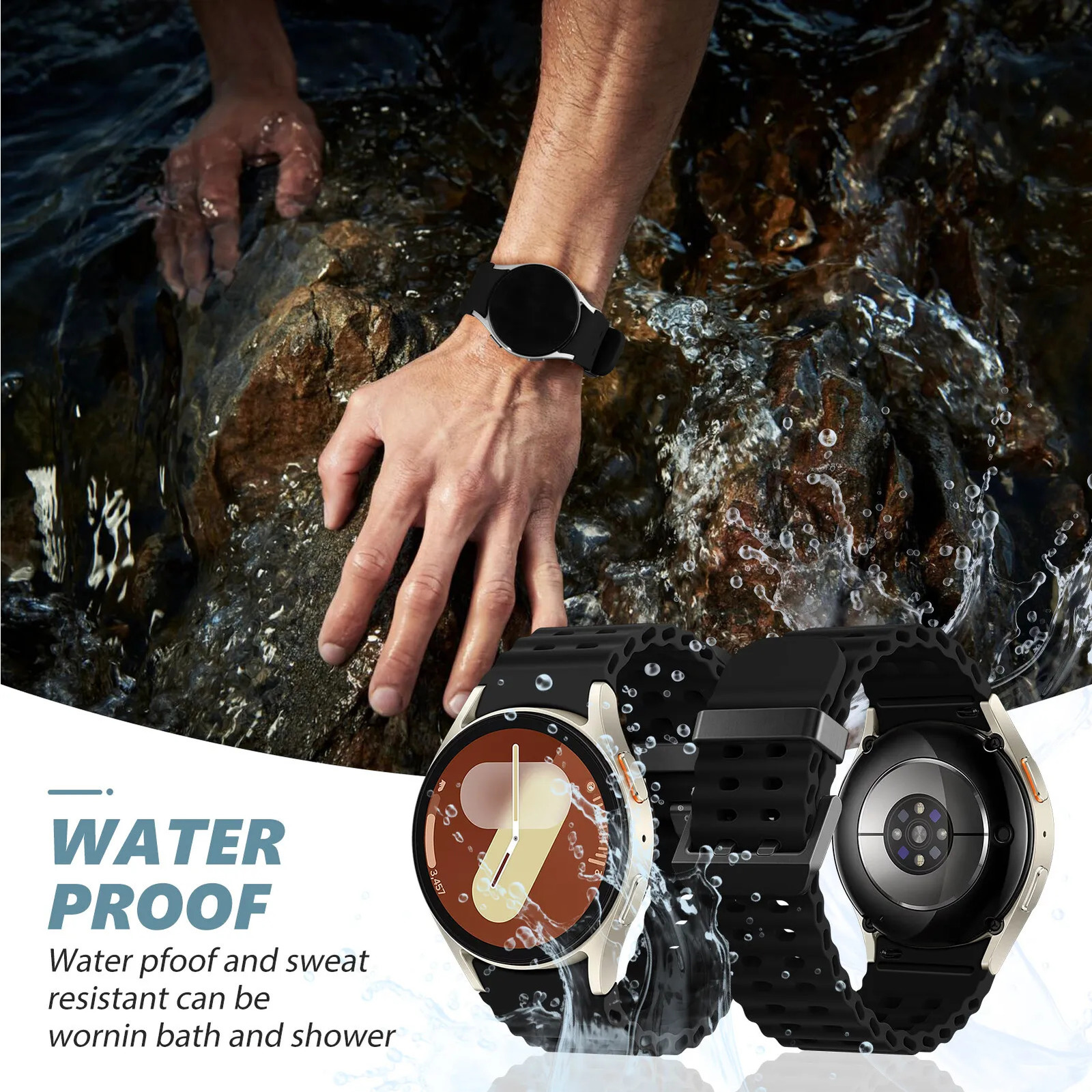 Band for Galaxy Watch 7/6/5 Pro/4 classic 40mm 44mm Sport Silicone No Gaps wrist correa Bracelet Galaxy Watch 7 straps 250818