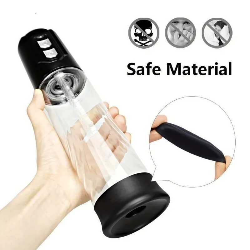 Mens Powerful Enlarged Penis Pump Extender Enhances Mens Vacuum Big Cock Trainer Mens Endurance Toy XJ250819