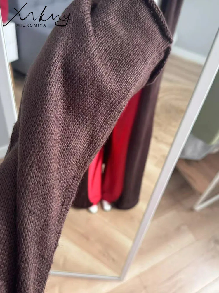 MiuKoMiYa Oversized Thin Long Cardigans Women Summer Sleeve Knitted Outerwear Hollow For 250819